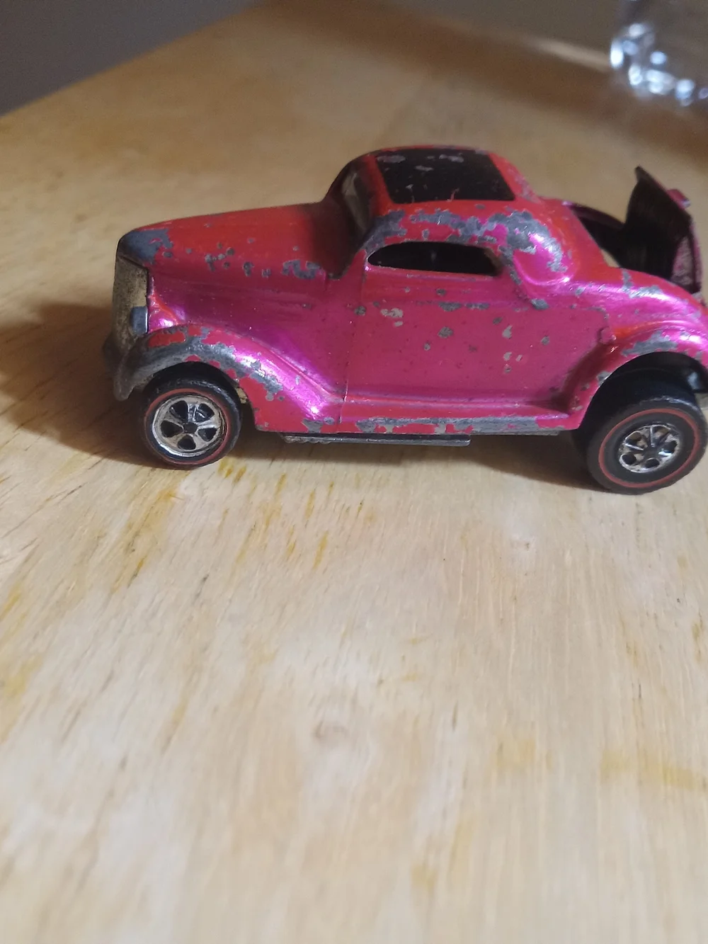Vintage Red Line Hot Classic 36 Ford Coupe Pink